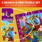 Search & Find Puzzle 4x60 Pcs for Kids | Birds, Camping, Garden